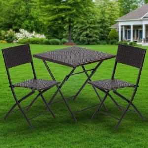 Набор мебели Green Days Кармэн (черный) стол 70х70х71 см 2 стула 120 кг