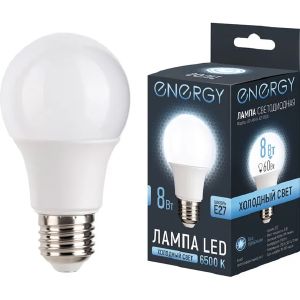 Лампа светодиодная Energy LED A60-8-E27-6500