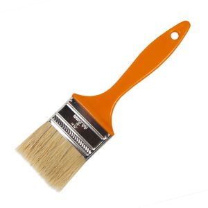 Кисть плоская Шабашка №2, натуральная щетина, пластиковая ручка, 50 мм