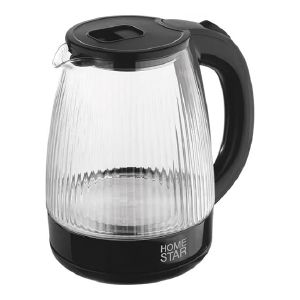 Чайник электрический Homestar HS-1045, 1,8 л, стеклянный, пластик черный