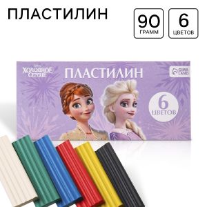Пластилин Холодное сердце, 6 цветов, 90 г