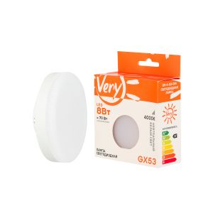 Лампа светодиодная 8Вт, 4000К, GX53 VERY