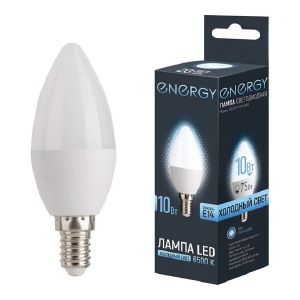 Лампа светодиодная Energy LED C37-10-E14-6500