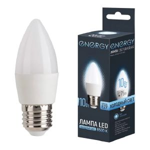 Лампа светодиодная Energy LED C37-10-E27-6500