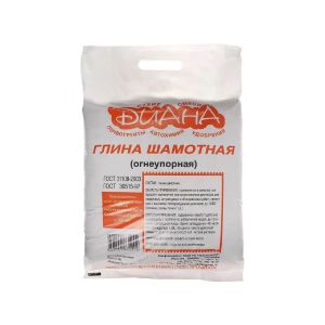 Глина шамотная Диана 5 кг, огнеупорная