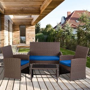 Набор мебели Эбика стол 75х40х36 см 2 кресла, 1 диван С010009