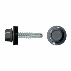 Саморез кровельный 5,5х25 мм Графитовый серый RAL 7024 250 шт