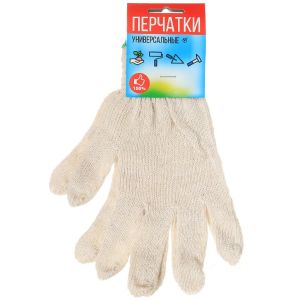 Перчатки х/б, без покрытия, белые