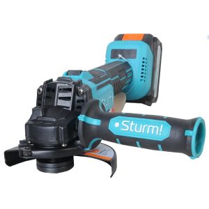 УШМ аккумуляторная б/щ Sturm!,18В, 1BatterySystem, 125мм, 1x4.0Ач, ЗУ, кейс CAG18125BLE
