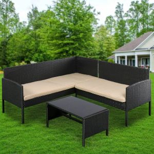 Набор мебели Green Days Гранд де Люкс, стол 80х45х38, 2 дивана , подушка ,150 кг (бежевые подушки)