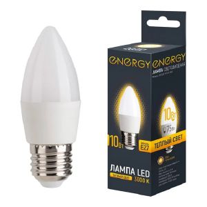 Лампа светодиодная Energy LED C37-10-E27-3000