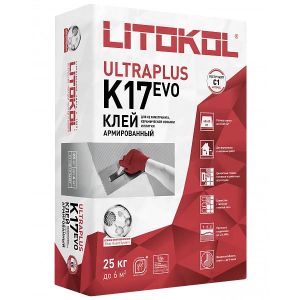 Клей для плитки и керамогранита Litokol Ultraplus K17 EVO, 25 кг