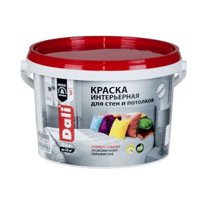 Краска интерьерная Dali, акриловая, глубокоматовая, база A, белая, 5 л