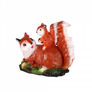 Фигура садовая гипс Белка с бельчонком 200х230 мм