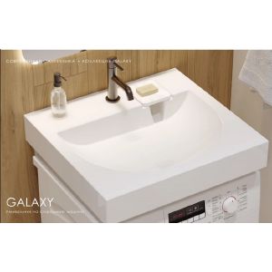 Умывальник над стиральной машиной Galaxy 60 60*55 ш*г (кроншт, керам. мыльница ) (Sanita Luxe)