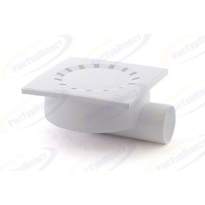 Трап канализационный горизонтальный d-50 мм решетка ПВХ 100х100 мм