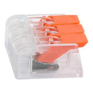 Универсальная компактная клемма СМК 221-413, 3-проводная до 4,0 мм² (блистер 5 шт./уп.) REXANT