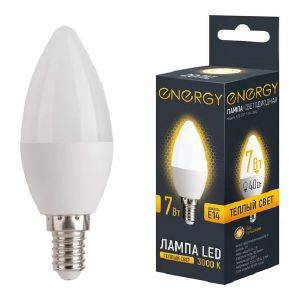 Лампа светодиодная Energy LED C37-7-E14-3000