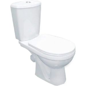 Унитаз-компакт «Комфорт-Люкс »белый  (косой. нижн. сид. полип. м/лифт. 2-кн арм)