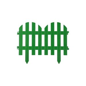 Забор декоративный Grinda Палисадник 28х300 мм Зеленый 422205-G