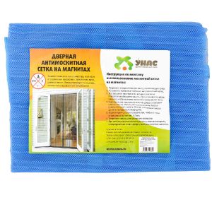 Сетка москитная для дверей Садовита 1,0х2,1 м Пингвины Синий NA1613