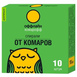 Спирали от комаров БЫСТРО Комарофф оффлайн 10 шт