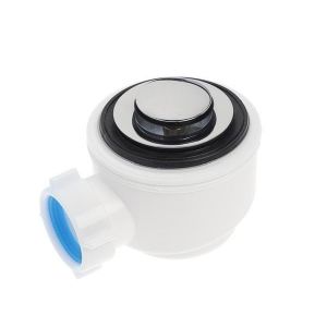 Сифон для поддона 1 1/2 50/60 хром, клик-клак (E410CL)