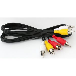 Шнур 3 RCA - 3 RCA, 5м, черный REXANT