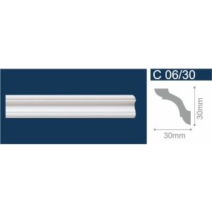 Плинтус потолочный Solid С06-30 (LX-30) 30х30х2000 мм