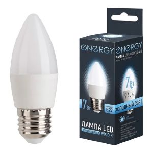 Лампа светодиодная Energy LED C37-7-E27-6500