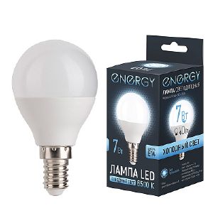 Лампа светодиодная Energy LED G45-7-E14-6500