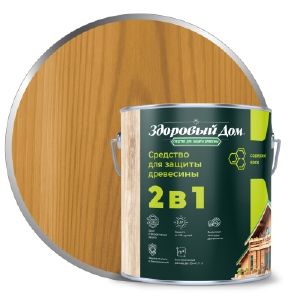 Защитно-декоративное покрытие Здоровый Дом 2,7 л Дуб