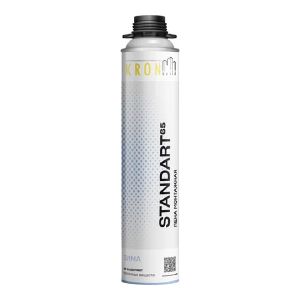 Пена монтажная Kronbuild, Standart, профессиональная, 65 л, 850 мл, 800 г, зимняя, FWS65