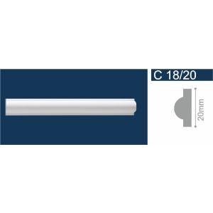 Плинтус потолочный Solid C-18/20 (КИН l-20) Молдинг 20х2000 мм
