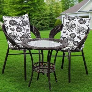 Набор мебели стол 55х55х57,5см 2 кресла, подушка Т2022-7057