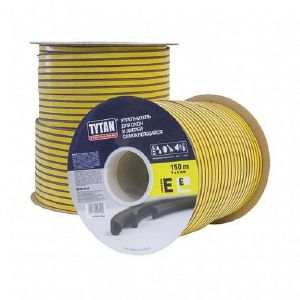 Уплотнитель для окон E-профиль Tytan Professional, 9 x 4 мм, коричневый