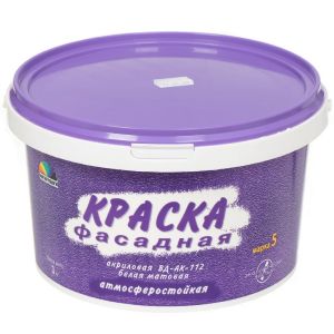 Краска в/д  Магия Радуги М-5 фасадная, матовая, 3 кг