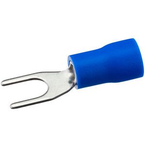 26710 2 Наконечник-вилка, НВИ 2,5-4, 1,5-2,5мм², под обжим, синий, 10шт, 26710 2, duwi