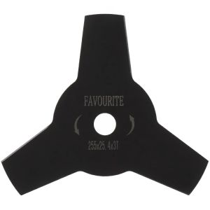 Нож для триммера 3 зуба, 255 мм, посадочный диаметр 25.4 мм, Favourite, FBT 3Zknife, 3Т