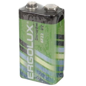 Батарейка Ergolux 9v zinc-carbon солевая , спайка 12443