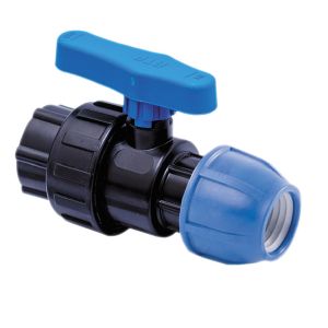 Кран ПНД шаровый компрессионный d-20 х 3/4" мм вр