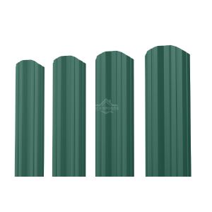 Евроштакетник фигурный М-профиль 0,4 мм 108х1800 мм 6005 Зеленый