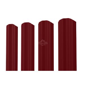 Евроштакетник фигурный М-профиль 0,4 мм 108х1800 мм 3005 Вишневый