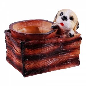 Фигура садовая гипс Кашпо Собака в ящике 200х220 мм