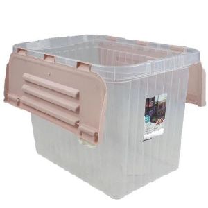 Ящик для хранения со створками Сплит 26 л Прозрачный, пепельно-розовый 20041