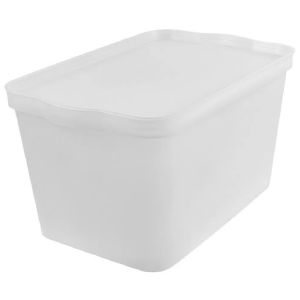 Ящик для хранения, 24 л, 45.2х29.8х24.4 см, с крышкой, матовый кристалл, Keeplex, Trendy, KL35051100