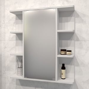 Зеркало-шкаф «Стандарт 60», 6 полок, 120х600х700 мм, белый