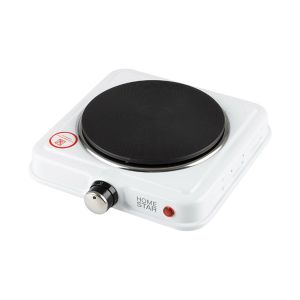 Плита электрическая настольная Homestar HS-1108, 1 чугунная конфорка, белая, 1000 Вт