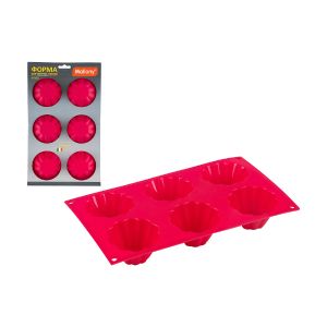 Форма для выпечки Mallony Roseo, d 6,5 см, силиконовая, набор 6 шт