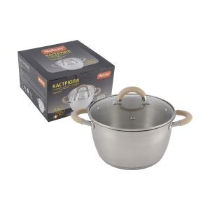 Кастрюля Mallony Fortuna с крышкой, нержавеющая сталь, 4,5 л